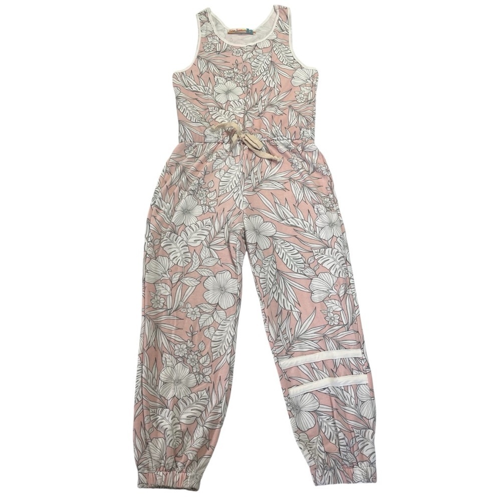 Vintage Havana Girls Pink Floral Jumpsuit Size Large NWT